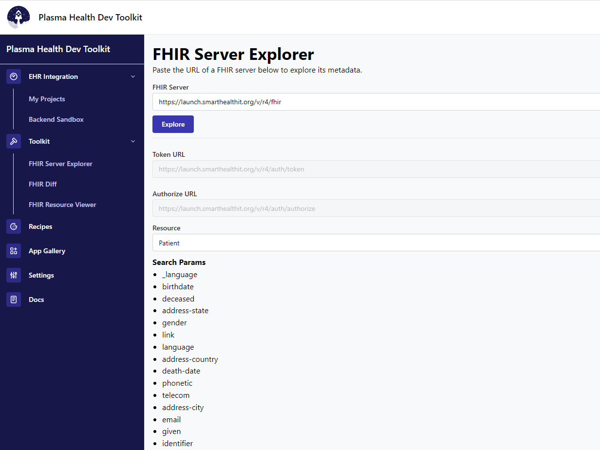 FHIR Server Explorer